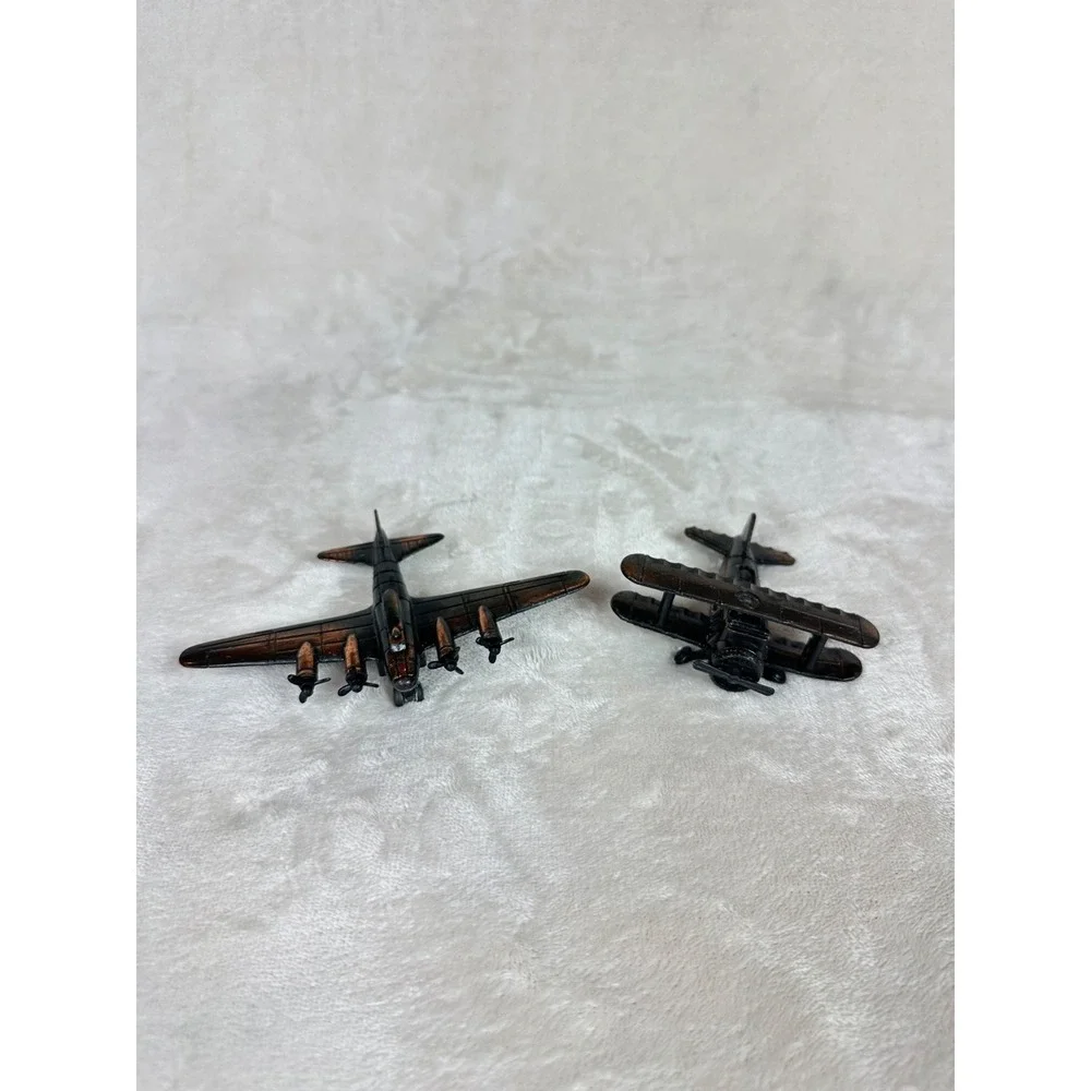 Bronze Colored Die Cast Metal Dual Engine Passenger Plane Pencil Sharpeners